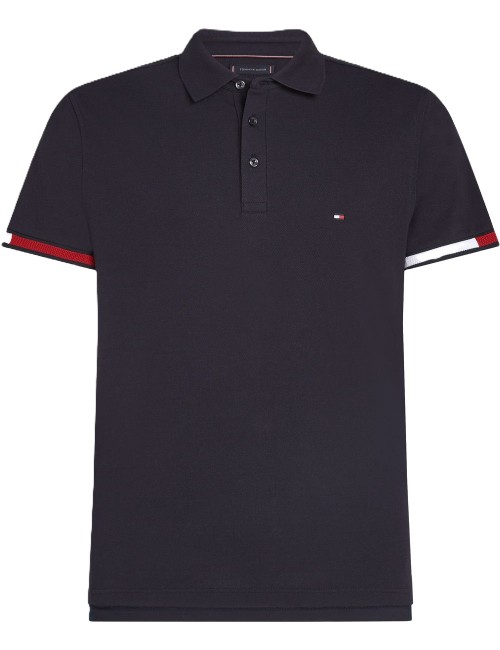 Polo uomo slim fit con dettaglio bandiera MW0MW37518 Tommy Hilfiger