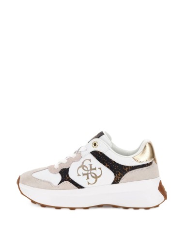 Sneakers donna Luckei in ecopelle e camoscio con dettaglio logo 4G FLPLUCPEL12 Guess