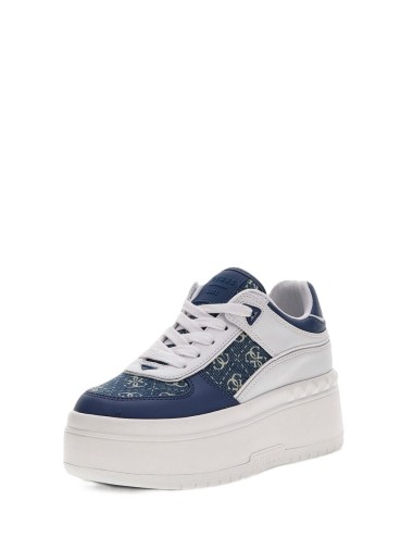 Sneakers donna Ridgee2 con platform, dettagli in denim e logo 4G FLPR2DDEN12 Guess