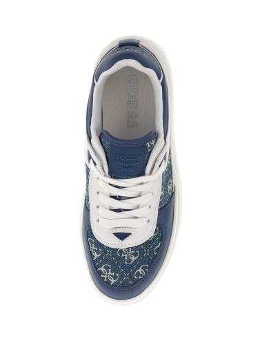 Sneakers donna Ridgee2 con platform, dettagli in denim e logo 4G FLPR2DDEN12 Guess