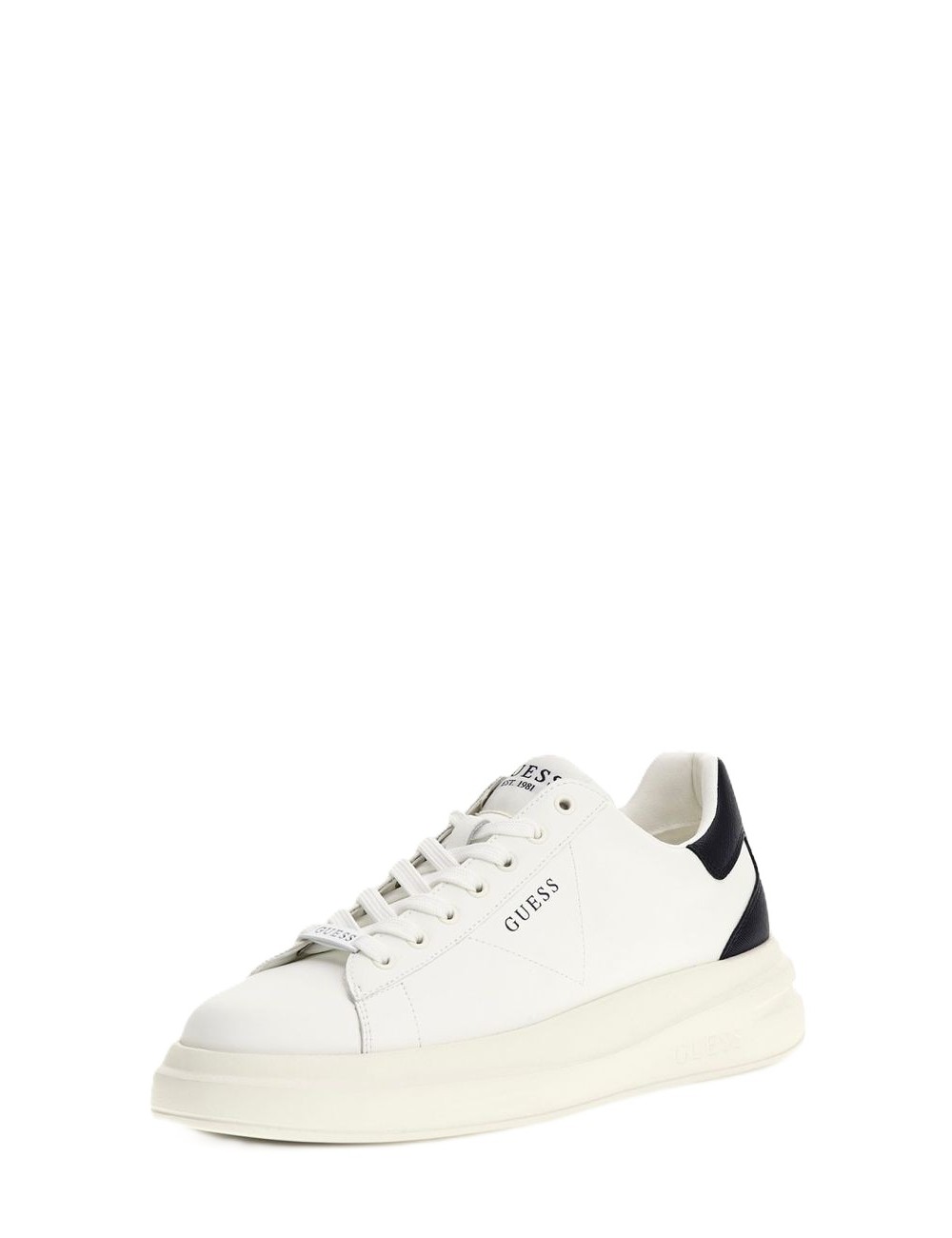 Sneakers uomo in ecopelle Elba con dettaglio a contrasto FMPELBLEA12 Guess