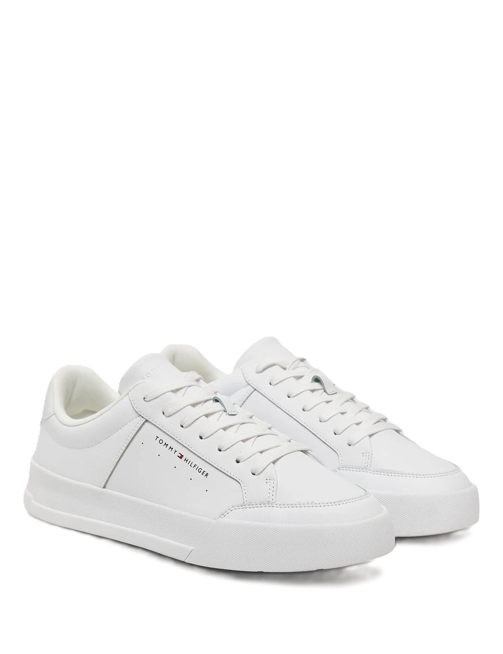 Sneakers uomo in pelle con logo minimal FM0FM05489 Tommy Hilfiger