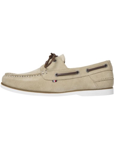 Mocassini uomo in camoscio con dettaglio bandiera FM0FM05387 Tommy Hilfiger