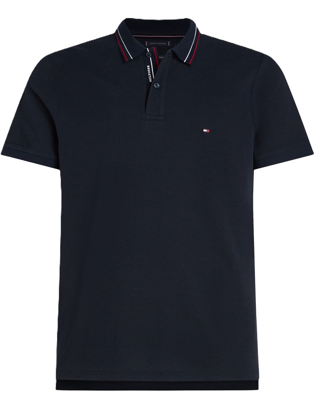 Polo uomo in cotone con inserti e logo MW0MW38459 Tommy Hilfiger