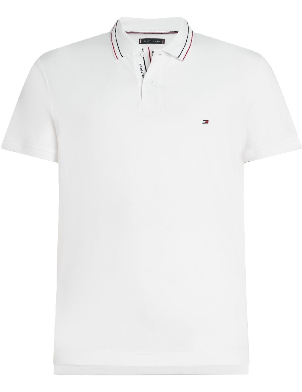 Polo uomo in cotone con inserti e logo MW0MW38459 Tommy Hilfiger