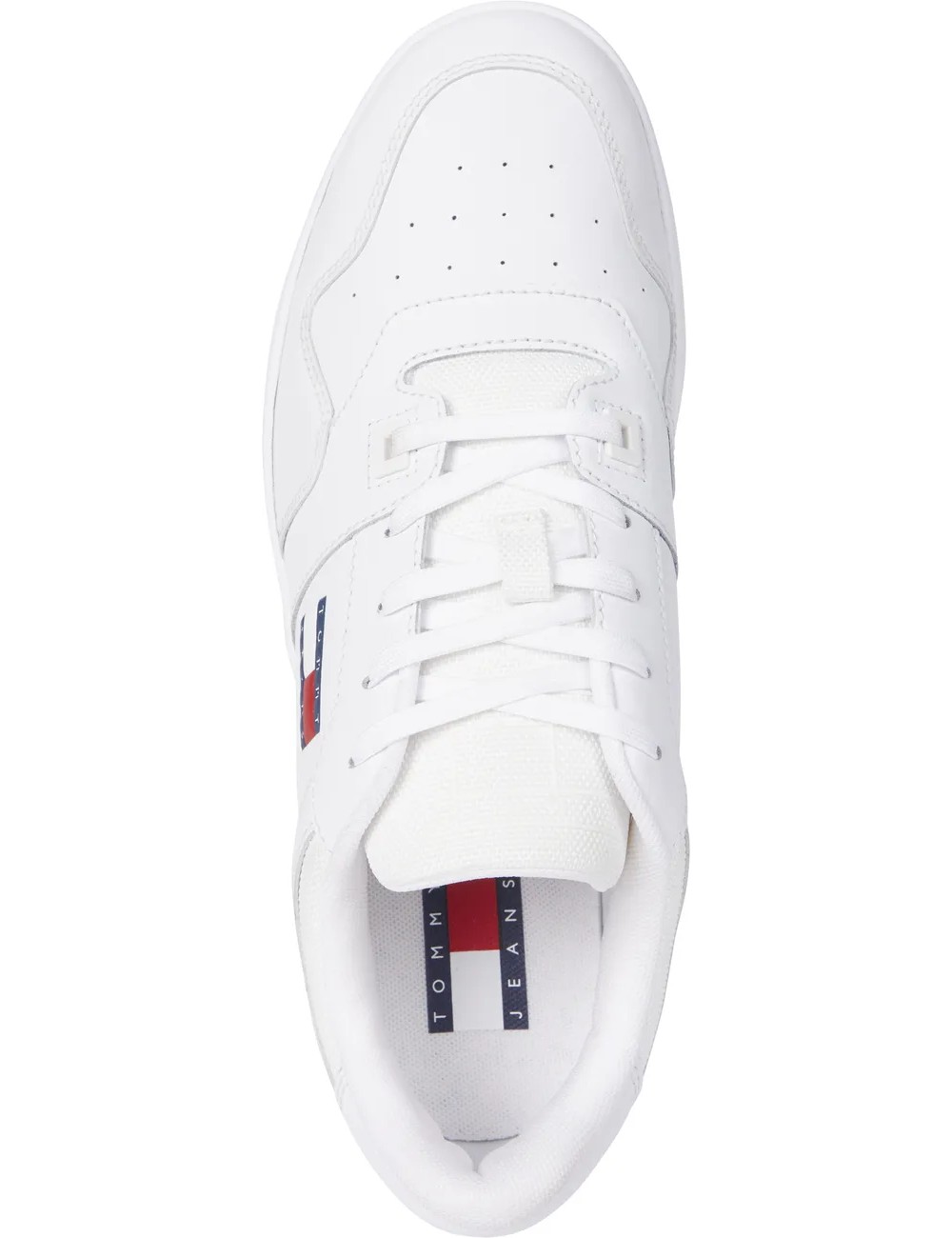 Sneakers uomo bianche in pelle con logo EM0EM01395 Tommy Hilfiger