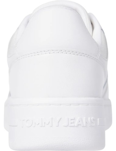 Sneakers uomo bianche in pelle con logo EM0EM01395 Tommy Hilfiger