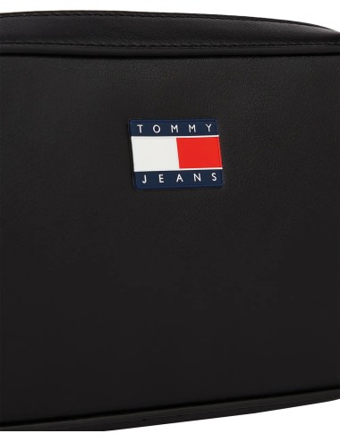 Borsa a spalla in ecopelle con logo AW0AW17290 Tommy Hilfiger