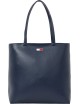 Borsa shopper in ecopelle con logo AW0AW17390 Tommy Hilfiger