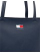 Borsa shopper in ecopelle con logo AW0AW17390 Tommy Hilfiger