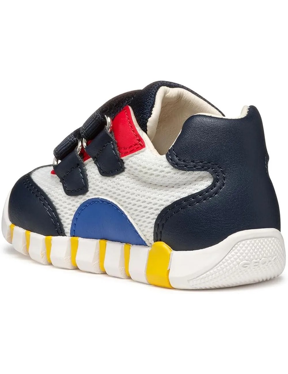 Sneakers bambino Iupidoo con strappi e dettagli color block B3555C Geox