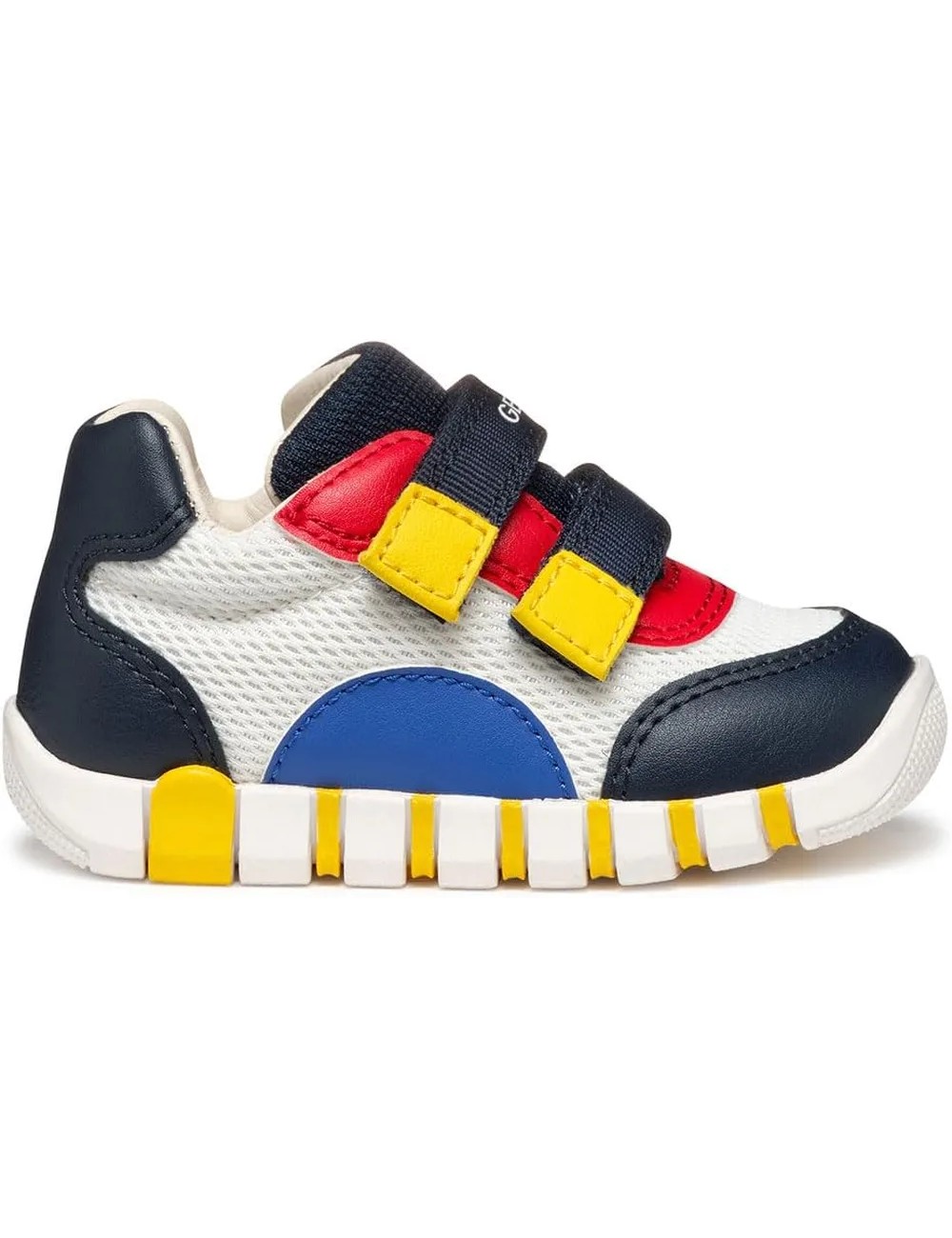 Sneakers bambino Iupidoo con strappi e dettagli color block B3555C Geox