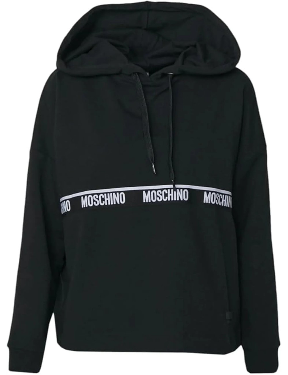 Felpa donna con cappuccio e logo 242V6A1792 Moschino