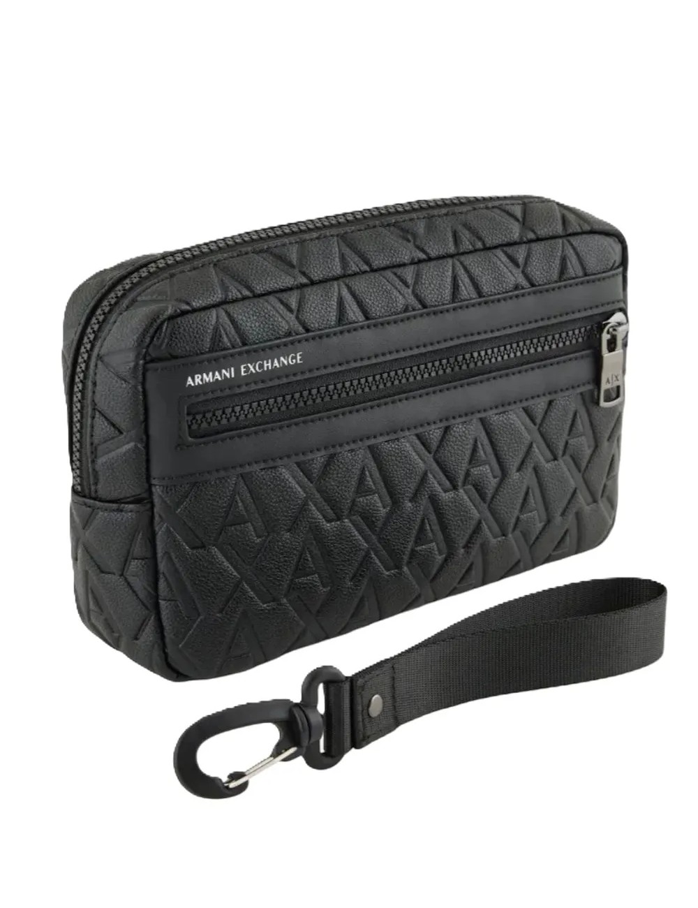 Pochette uomo in ecopelle con zip e logo impresso XM001272AF12133 A|X Armani Exchange