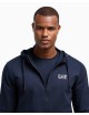 Tuta uomo in cotone con zip e cappuccio fisso 8NPV63PJVRZ EA7 Emporio Armani