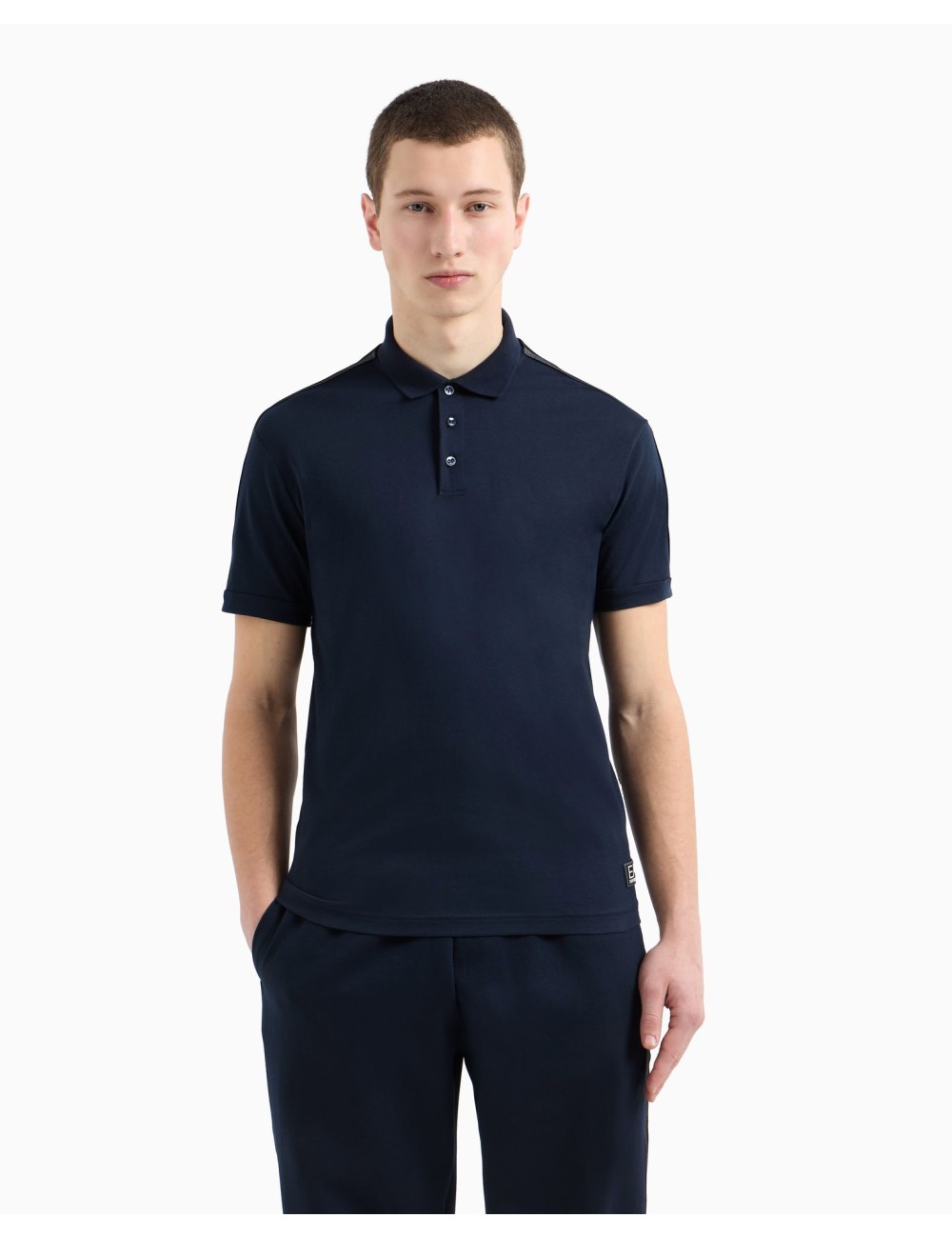 Polo uomo Logo Series in jersey di cotone dettaglio logo tape 7M000139AF10375 EA7 Emporio Armani